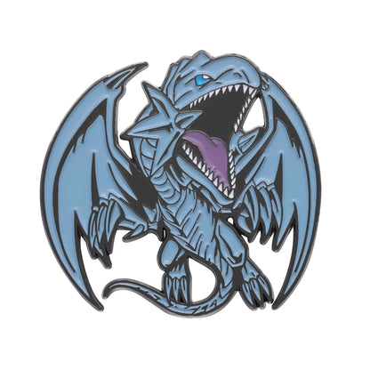 Yu-Gi-Oh! Blue-Eyes White Dragon Enamel Pin - Anime Brooch Badge for Backpacks, Lapels, and Collectors’ Gifts