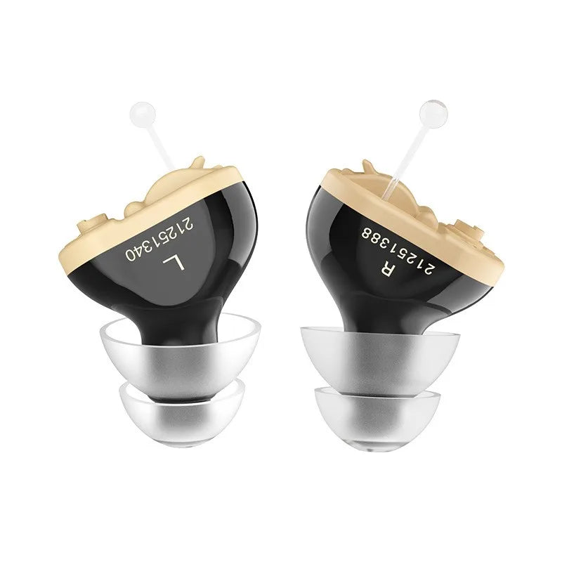 Invisible CIC Hearing Aid - Mini Portable Sound Amplifier for Seniors & Adults, Discreet Hearing Device