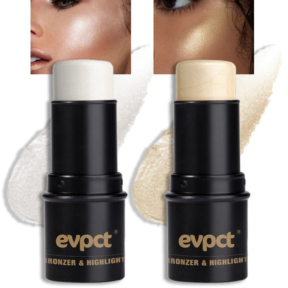 Highlighting & Bronzer Stick - Face Brightening Blusher, Rouge Concealer Pen, Long-Lasting Corrector & Nose Contouring Cosmetics