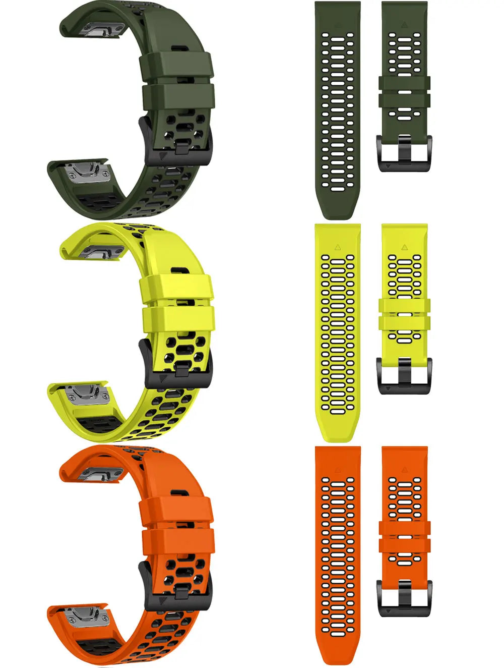 Outdoor Sports Silicone Watch Band 22mm/26mm for Garmin Fenix 5 6 7 8 Series, Tactix, Mk2, Enduro – QuickFit Replacement Strap