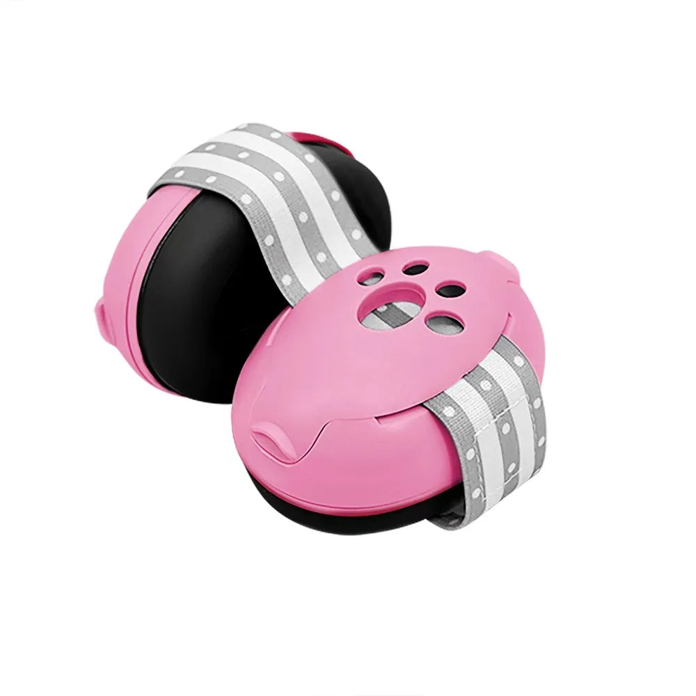 Baby Noise-Reducing Earmuffs - Infant Ear Protection with Soft Elastic Headband for Flights and Noisy Environments