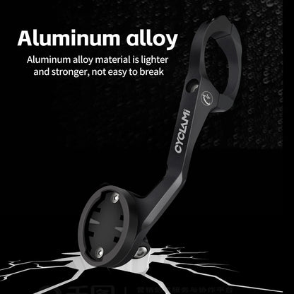 CYCLAMI S5 Aluminum Alloy Double-Sided Bike Computer Mount — MTB Road GPS Headlight Holder for GARMIN, XOSS, IGPSPORT, Coospo