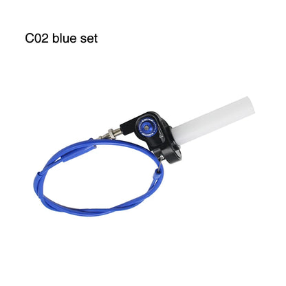 ZSDTRP 22mm Motorcycle Grip Set – Twist Throttle Clamp with Cable for Pit Bikes, Dirt Bikes, Motocross, ATV 110-250cc