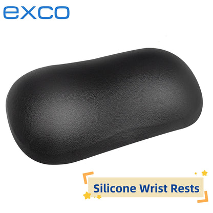 EXCO Ergonomic Silicone Mouse Wrist Rest – Leather Surface Cushion for Computer, Laptop, Office & Gaming Pain Relief