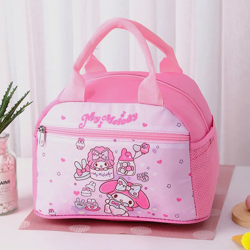 Hello Kitty Sanrio Insulated Lunch Bag - Kuromi & Cinnamoroll Bento Bag with Aluminum Foil Lining, Waterproof Oxford Fabric