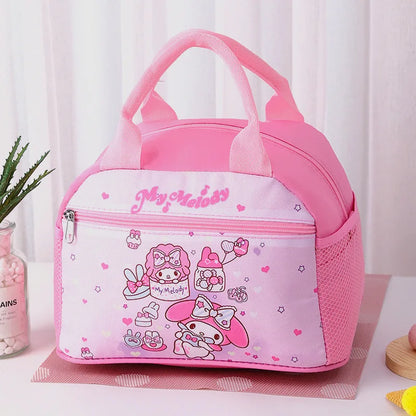 Hello Kitty Sanrio Insulated Lunch Bag - Kuromi & Cinnamoroll Bento Bag with Aluminum Foil Lining, Waterproof Oxford Fabric