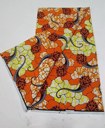 African Wax Print Fabric 6 Yards - Ghana Kente Design Ankara Kitenge Pagne