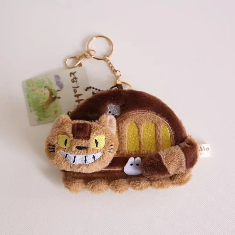 Cat Bus Plush Coin Purse - Cute Mini Shoulder Bag, Card Holder & Pendant Gift