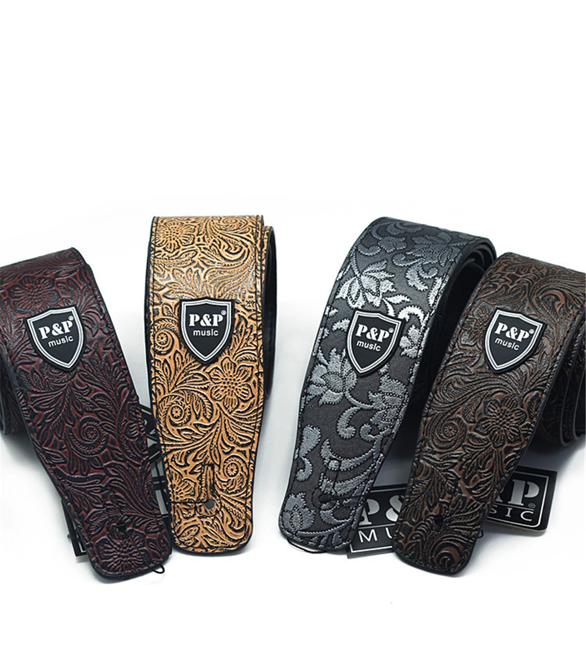 Vintage 2.5 Inch Guitar Strap - Adjustable Soft Embroidered Belt for Classical & Bass Guitars, Music Accessories