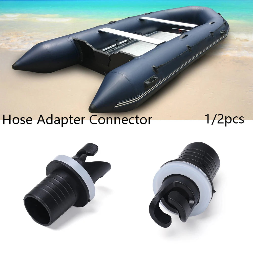 Water Sports Inflatable Boat Connector – PVC Nylon Air Valve Caps, Screw Hose Adapter & Raft Foot Pump for Fishing Kayak Accessories