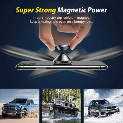 Magnetic Car Phone Holder - Secure Dashboard Mount for iPhone, Samsung, Xiaomi, Huawei, OnePlus, and GPS Devices