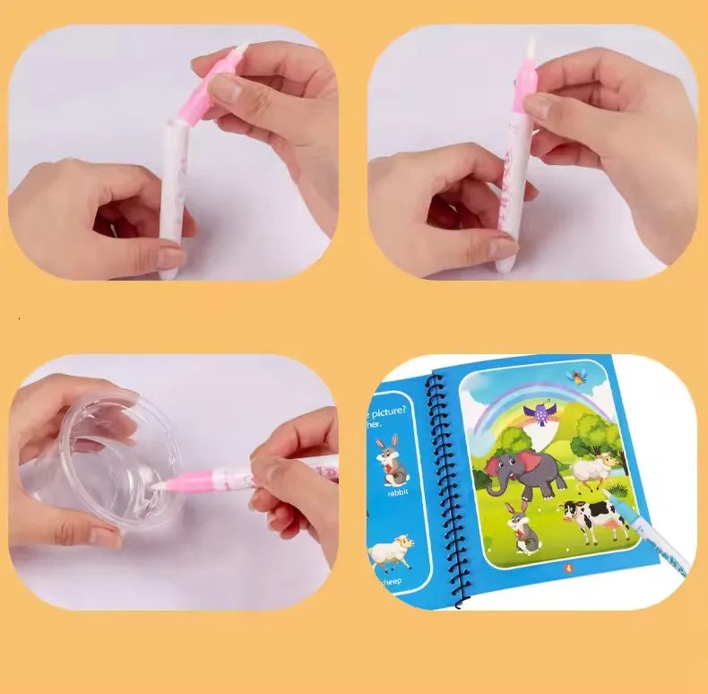 Magical Water Drawing Book – Reusable Montessori Coloring & Sensory Toy for Early Childhood Education