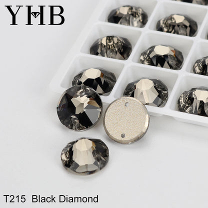 YHB XIRIUS AB Moonlight Glass Crystal — Flatback Sew-On Rhinestones for Garments, Clothes & Bags