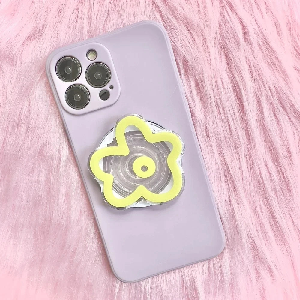 Korean Smile Flower MagSafe Magnetic Phone Grip & Stand – Universal Smart Tok Holder