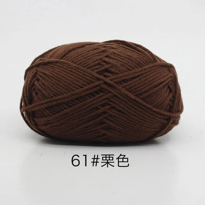 40-50g/Set 4ply Milk Cotton Knitting Yarn – Dyed Lanas for Crochet, Sweaters, Hats & Dolls, Affordable Craft Supplies