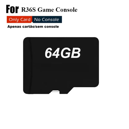 NEW V5 SD Card for R36S Retro Handheld Console — Linux System, 3.5" IPS Screen Portable Player with 64GB/128GB/256GB Games