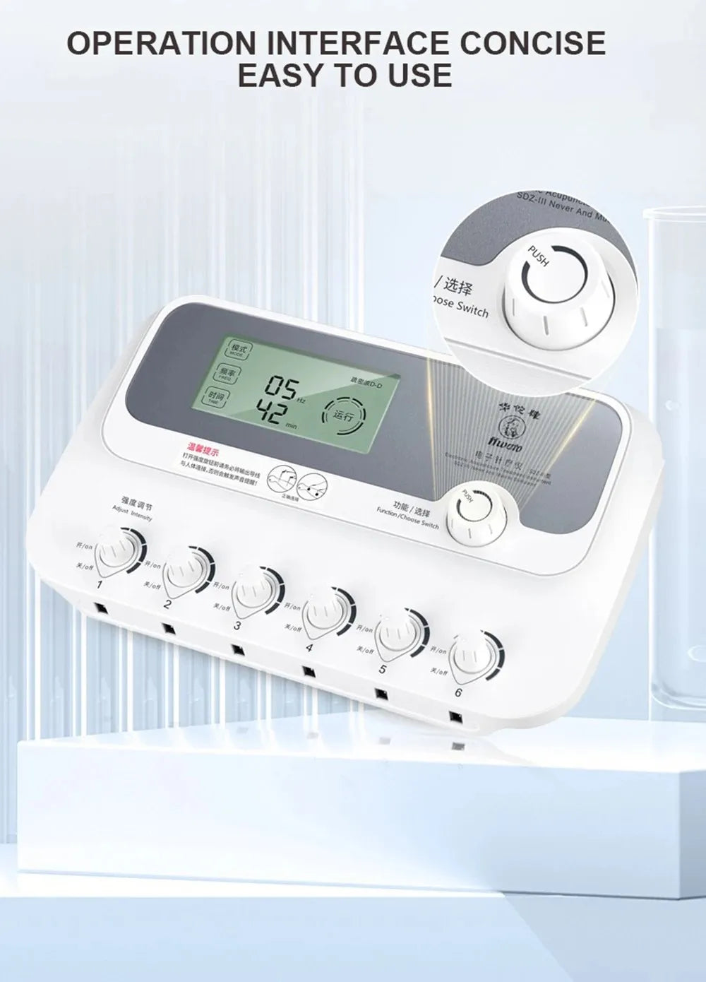 Hwato SDZ III Electroacupuncture Machine — 6-Channel Nerve & Muscle Stimulator Therapy Device for Acupuncture Treatment