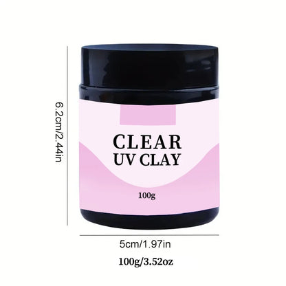 3D Resin UV Clay 100g — Non-Toxic DIY Sculpting Material for Handcrafts & Silicone Molds, Clear