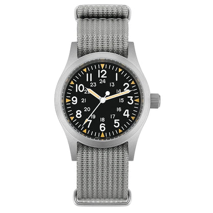 Militado ML05 Vintage Quartz Watch 38mm with VH31 Movement, Domed Sapphire Crystal, AR Coating & Luminous Dial
