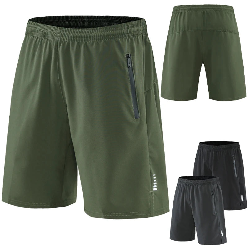 Men's Quick-Dry Running Shorts – Knee-Length Casual Fitness & Gym Training Shorts 2022