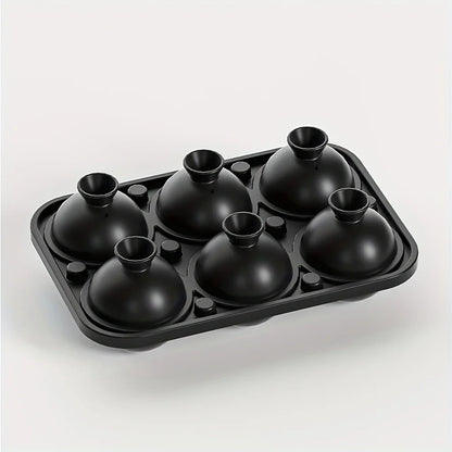 Easy-Release Silicone Ice Cube Tray with Funnel – Stackable Leakproof Design for Whiskey & Drinks, Perfect for Parties & Home