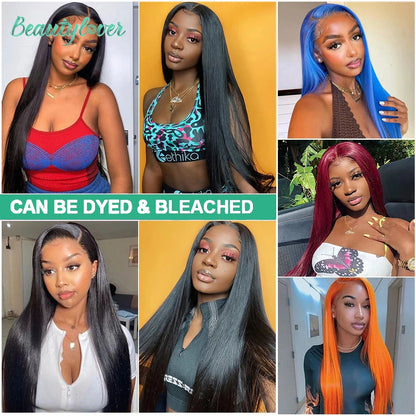 13x4 Transparent Lace Frontal – Brazilian Straight Human Hair Closure 4x4, 5x5, 6x6, 24 Inch for Women