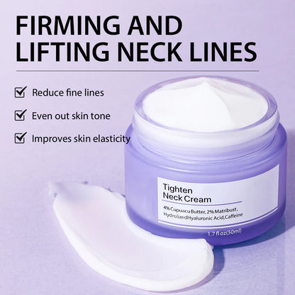 Neck Lift Cream — Firming, Tightening & Brightening, Reduces Fine Lines, Moisturizing & Smoothing Neck Care