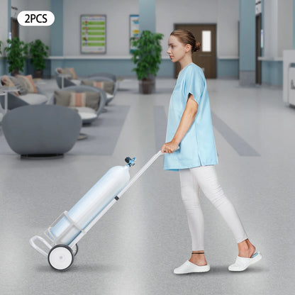 Oxygen Cylinder Cart Dolly with Adjustable Handle – Portable Oxygen Tank Trolley for Easy Transport