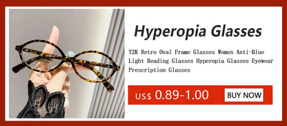 Y2K Retro Oval Frame Glasses for Women - Sweet & Cool Eyewear, Anti-Blue Light Reading & Computer Glasses