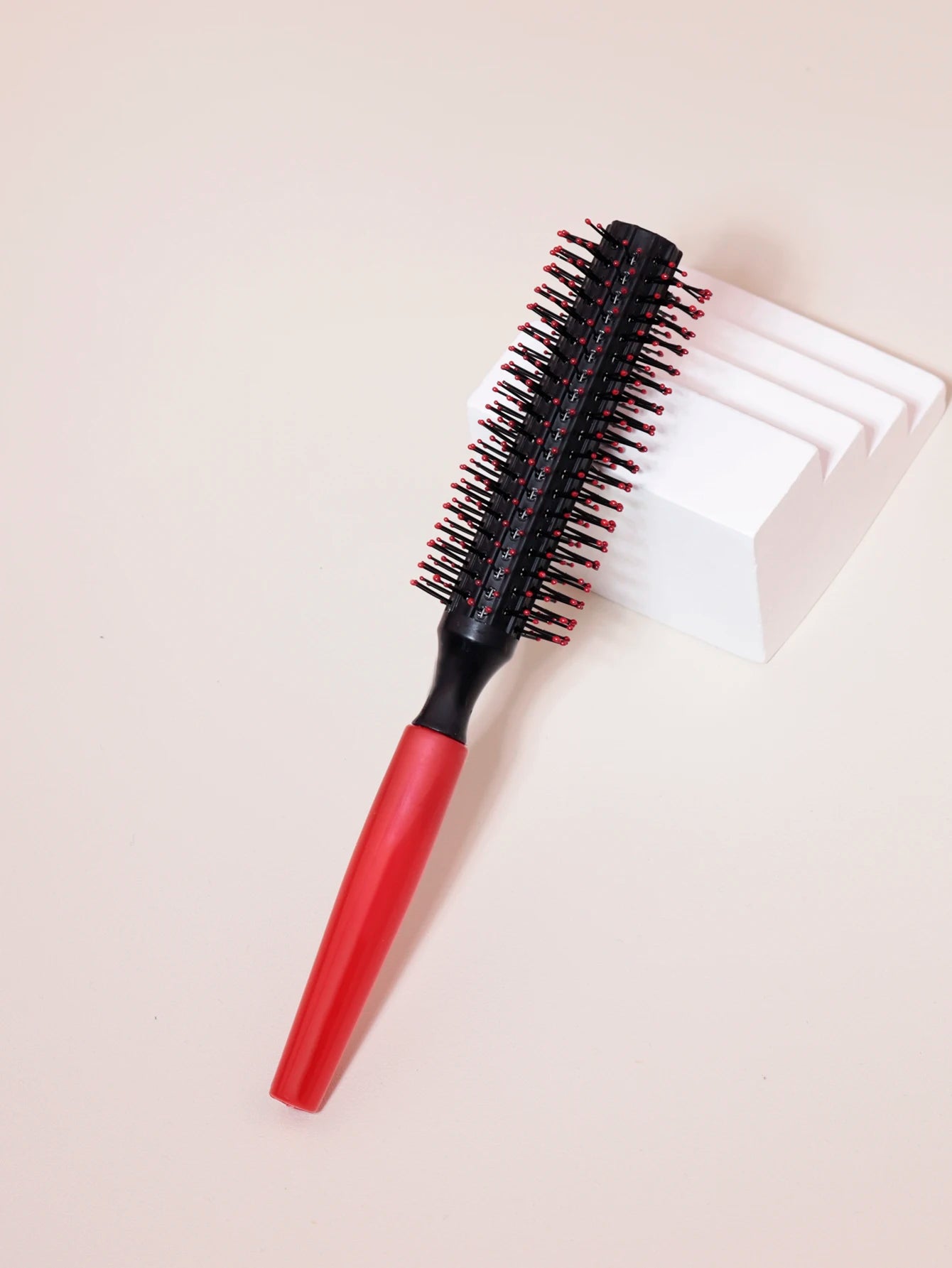 Professional Anti-Static Cylindrical Hair Styling Comb – Nylon Bristle Round Roller for Wigs & Real Hair