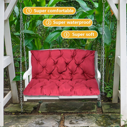 Custom Outdoor Porch Swing Replacement Cushion – Waterproof 2–3 Seater Bench Pad for Garden & Patio Sofa Recliner Seat Comfort