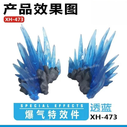 Whirlwind Flame & Ice Special Effects Model Stand — Luffy Figure DIY Accessories Movable Display Base