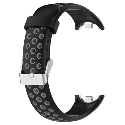Two-Color Silicone Sport Strap for Xiaomi Mi Band 9 & 8 – Breathable Smartwatch Wristband Accessory