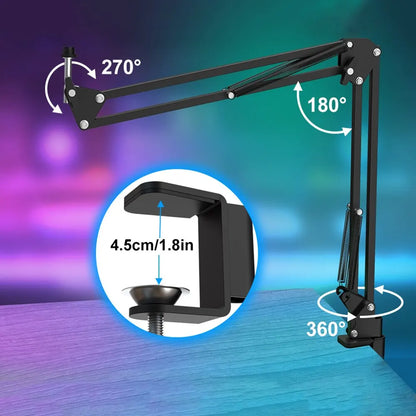 Haomuren Professional USB Podcast Microphone Kit – Cardioid Condenser Mic with Boom Arm for Streaming, Recording, and YouTube