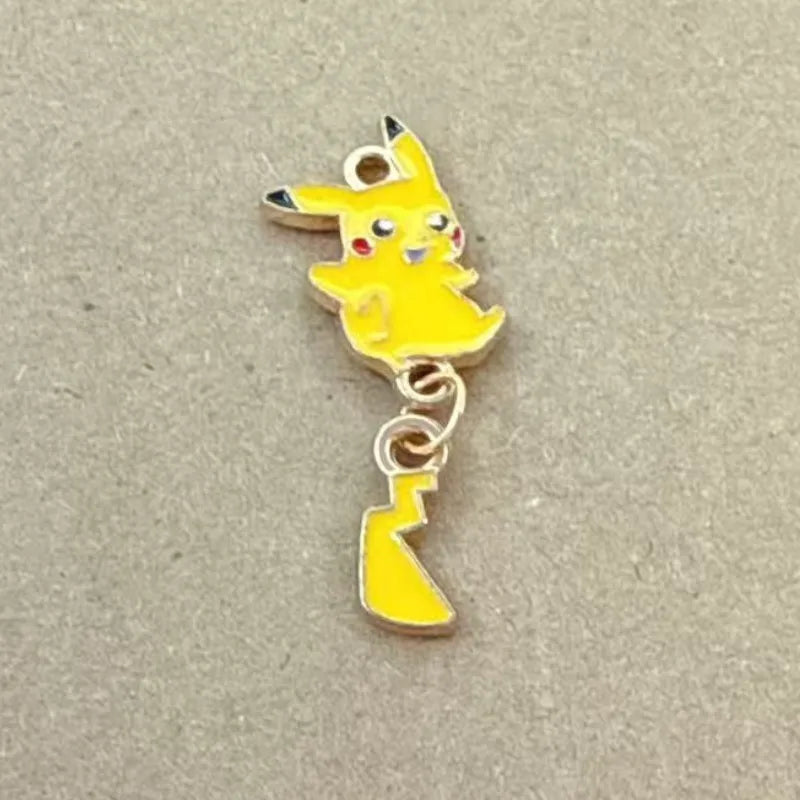 10-Piece Cartoon Anime Jewelry Charms - Gold-Plated Alloy Enamel Pendants for DIY Necklaces, Bracelets, and Earrings