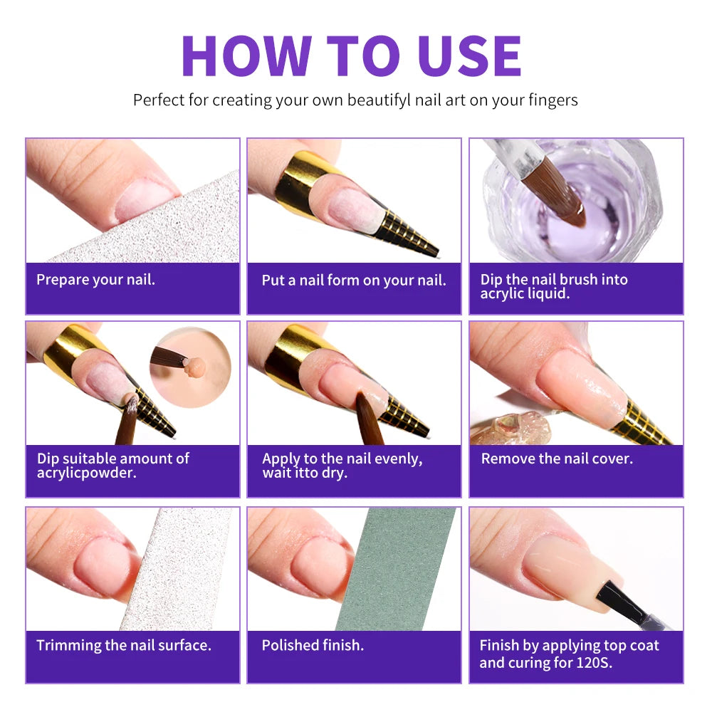 Limegirl Large Capacity Nail Acrylic Liquid Monomer - 40/70/120/240ml for DIY Nail Art, Acrylic Powder & Manicure