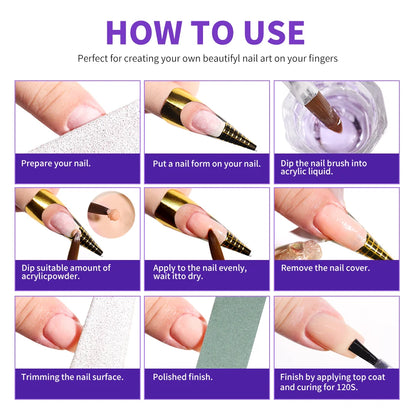 Limegirl Large Capacity Nail Acrylic Liquid Monomer - 40/70/120/240ml for DIY Nail Art, Acrylic Powder & Manicure