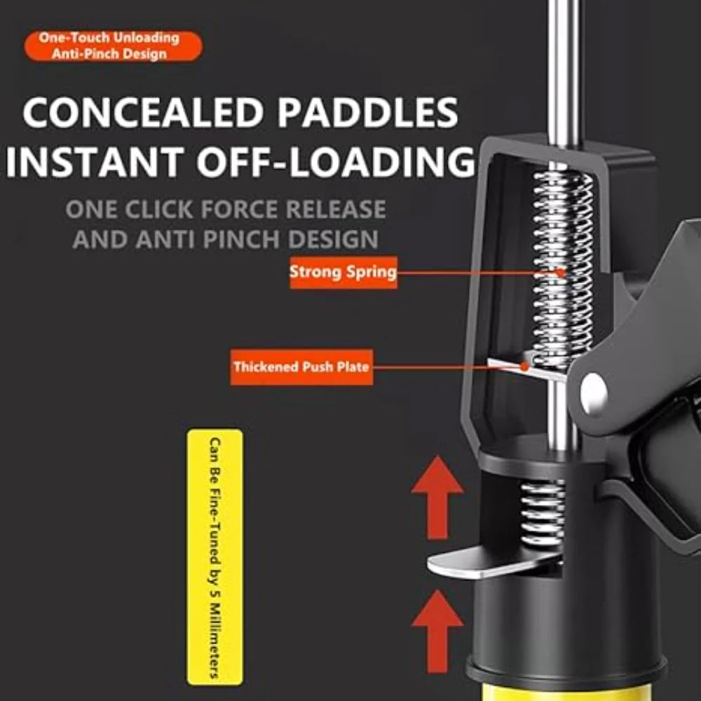 Telescopic Steel Hand Jack Support Rod: Adjustable Cabinet Board Lifting Bracket - Generic Steel Support for Handiwork