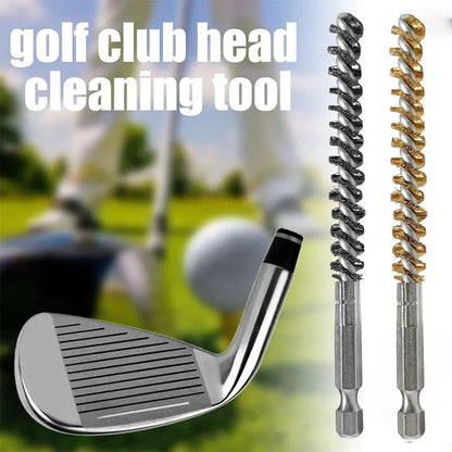 2PCS Golf Club Head Hosel Brush – Stainless Steel Bore & Wire Cleaner Brush Tool for Golf Accessories