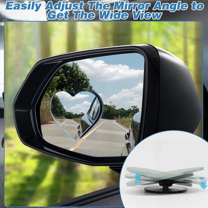 2pcs 360° Adjustable Car Blind Spot Mirrors – HD Convex Rear View Mirror for SUV & Parking