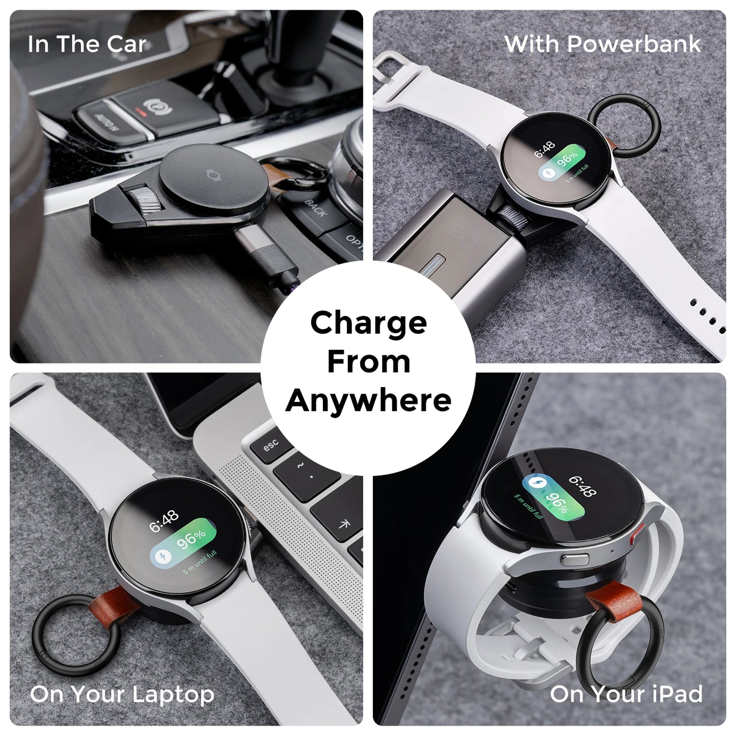 SIKAI Magnetic Watch Charger - USB Type-C Fast Wireless Charger for Samsung Galaxy Watch Ultra, Classic 8, 7, 6, 5 & Pro Models
