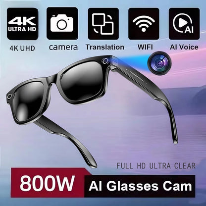 800W AI Smart Camera Glasses – Men Color-Changing Smart Sunglasses, Photo & Video Recording, Translation, Waterproof Call & Smart Wearable Eyewear