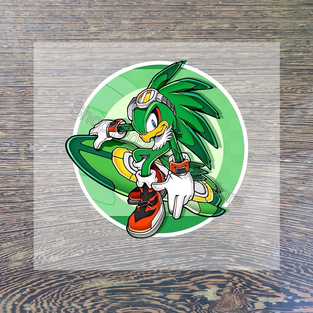 Sonic Cartoon Iron-On Patches – DIY Heat Transfer Anime Stickers for Clothing & Custom T-Shirts