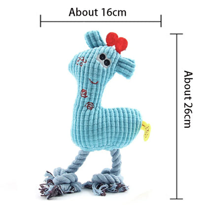 Plush Squeaky Dog Toy - Cute Donkey Teething & Interactive Training Toy for Small Dogs