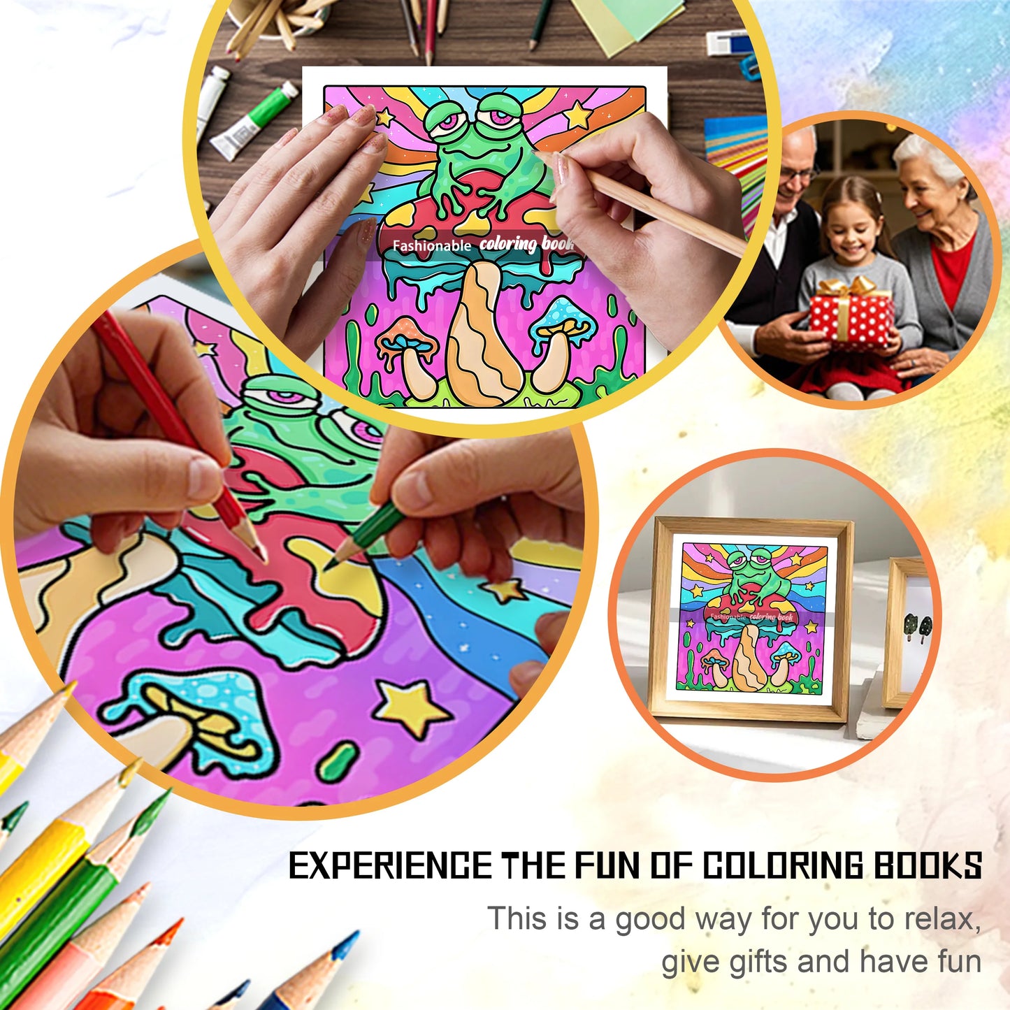 GROOVY Bold & Easy Patterns Coloring Book for Adults - Cute Drawing Book and Fun Birthday or Party Gift