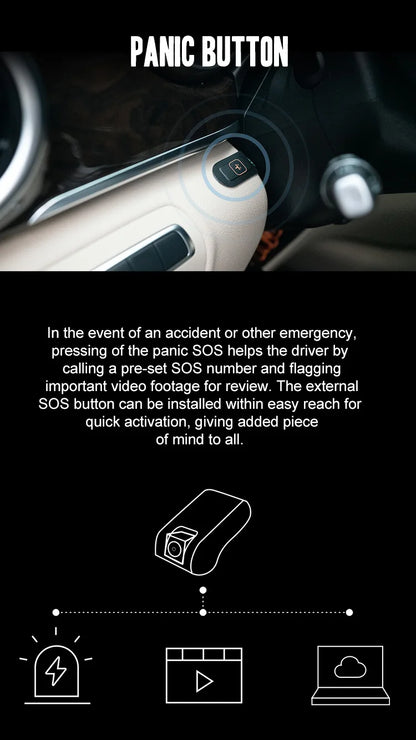 Jimi JC400P 4G Car Camera – 1080P Dual Cameras, GPS Tracking, Wifi Hotspot, Live Stream, DVR Dash Cam with Free App
