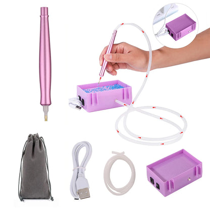 DIY Electric Diamond Painting Pen Set — Portable USB Vacuum Suction Kit