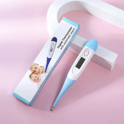 Electronic Digital Thermometer Soft Tip for Home First Aid—Oral & Armpit Temperature Measurement for Babies & Adults