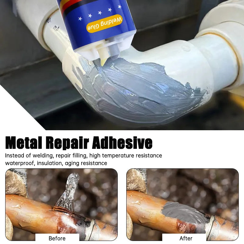 2-in-1 Metal Repair Paste – High Strength Cold Welding Glue & AB Casting Sealant for Metal Defects