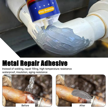2-in-1 Metal Repair Paste – High Strength Cold Welding Glue & AB Casting Sealant for Metal Defects
